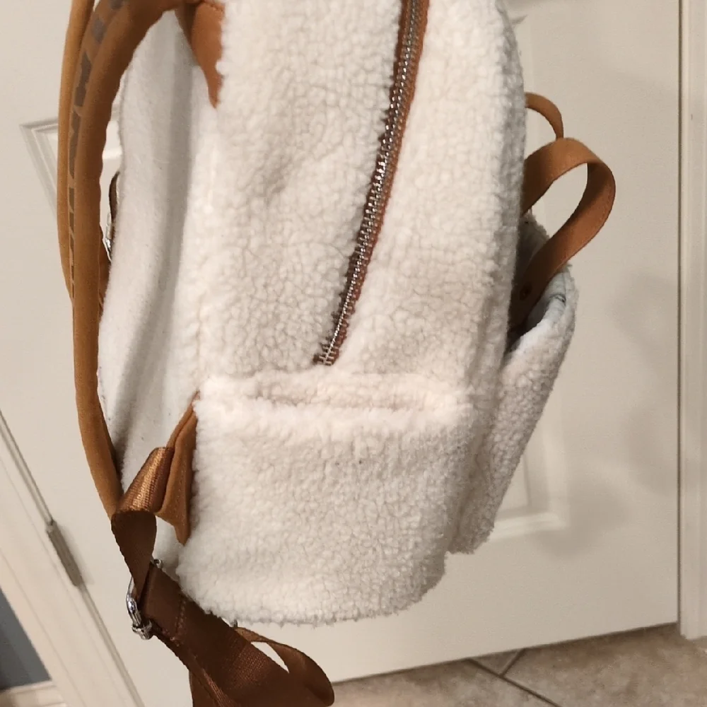 Disney Parks Loungefly Star Wars White and Brown Backpack with Grogu Character - Picture 4 of 13